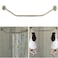 Stretchable 304 Stainless Diamond Shaped Bathroom Bathtub Corner Shower Curtain Rod Rack (Diamond Shaped, Both Sides: 17"-25.6",Middle:20"-26)