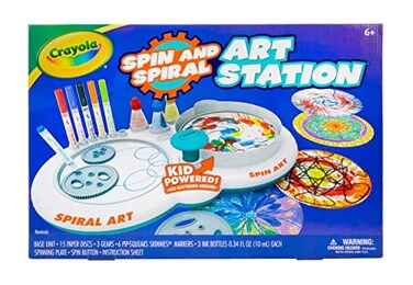 Crayola Spin &amp; Spiral Art Station, DIY Crafts, Toys for Boys &amp; Girls, Gift, Age 6, 7, 8, 9