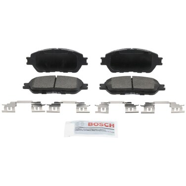 BOSCH BE906H Blue Ceramic Disc Brake Pad Set With Hardware - Compatible With Select Lexus ES300, ES330; Toyota Avalon, Camry, Sienna, Solara, Tacoma; FRONT