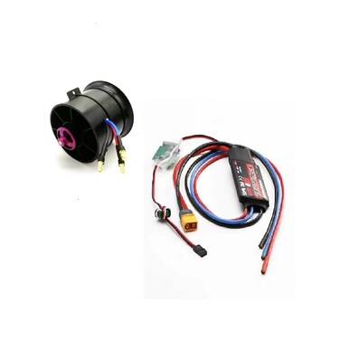 EDF 70mm 11 Blades Ducted Fan with RC Brushless Motor 3400KV with ESC 80A(2~6S) Balance Tested for EDF 4S RC Jet Airplane