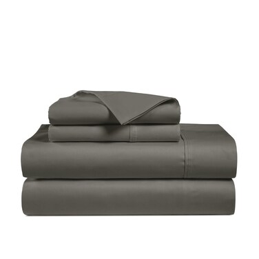 100% Egyptian Cotton Sheets King Size, 1000 Thread Count Luxury Breathable Sheet, 4Pc King Size Bed Sheet Set, Long Staple 16" Deep Pocket Sheets Set: Dark Grey