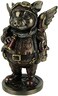 Veronese Design 5 1/4" Steampunk Aviator Flying Pig Resin Figurine Bronze Finish
