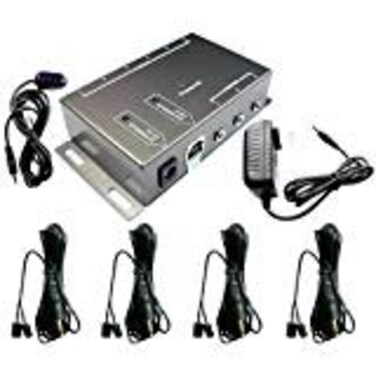 IR Remote Control Extender,IR Repeater,IR Infrared Repeater System Receiver,IR Extender (4 Dual Head ir emitter)