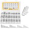 VIGRUE 570Pcs M5 M4 M3 Button Head Socket Cap Screws Bolts Nuts Washers Assortment Kit, Black Small Metric Screws Set Assortment, 10.9 Grade Alloy Steel