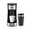 wirsh Single Serve Coffee Maker- Small Coffee Maker with Programmable Timer and LCD display,Single Cup Coffee Maker with 14 oz.Travel Mug and Reusable Coffee Filter, 【 NOT COMPATIBLE WITH POD】