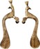 Brass Designer Peacock Door Handle Pair (2 Pcs)