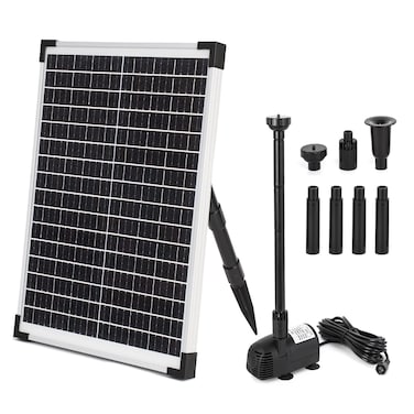 ECO-WORTHY Solar Fountain Water Pump Kit 25 W, 410GPH Submersible Powered Pump and 25 Watt Solar Panel for Sun Powered Fountain, Fish Pond, Pond Aeration, Hydroponics, Garden Decoration, Aquaculture