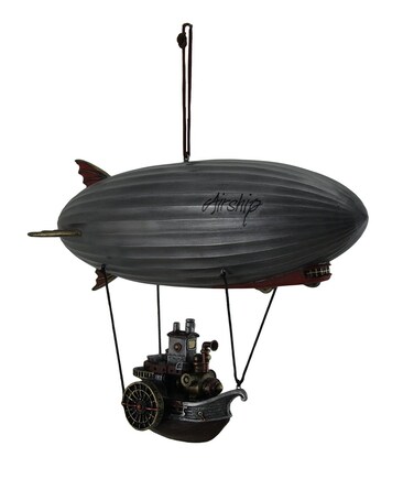 Veronese Design Full Steam Ahead Steamship Gondola Hanging Steampunk Airship Statue