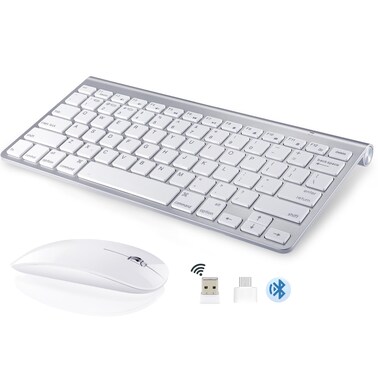 Wireless Keyboard and Mouse for Mac Bluetooth USB C Compatible with Apple MacBook Air Pro iMac Ipad and Windows Laptops Android Tablets