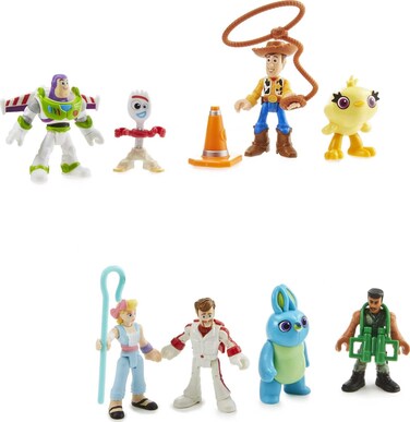Fisher-Price Imaginext Preschool Toys Disney Pixar Toy Story 11-Piece Deluxe Figure Set, Buzz Lightyear &amp; Woody, Pretend Play Kids Ages 3+ Years
