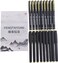 Fengtaiyuan P18, Black Gel Ink Rollerball Pens - Comfortable Non-Slip Grip, Black Ink, Extra Fine, 0.5mm, Quick-Drying Ink, 18-Piece Box (P18)