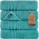 Hawmam Linen Teal Turquoise Bath Towels 4 Pack Soft and Absorbent, Premium Quality Perfect for Daily Use 100% Cotton Towel 600 GSM