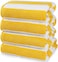 Utopia Towels 4 Pack Cabana Stripe Beach Towel, 30 by 60 Inches, Oversized 100% Ring Spun Cotton Pool Towels, Highly Absorbent Quick Dry Bath Towels for Bathroom, and Swim, Yellow