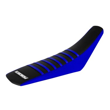 Enjoy Mfg Seat Cover - Compatible Fit for 2002-2021 Yamaha YZ 125 YZ 250 - Blue Sides/Black Top/Blue Ribs #67