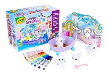 Crayola Scribble Scrubbie Peculiar Pets, Washable Pet Grooming Toy Set for Kids, Craft Toys, Gifts for Girls &amp; Boys, Easter Basket Stuffer, Ages 3, 4, 5