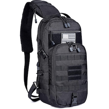 G4Free EDC Bag Tactical Sling Bag Backpack Molle Chest Shoulder Assault Pack Rectangular Outdoor Daypack