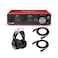 Focusrite Scarlett 2i2 3rd Gen 2x2 USB Audio Interface Bundled with Headphones and 2 XLR Cables (4 Items)