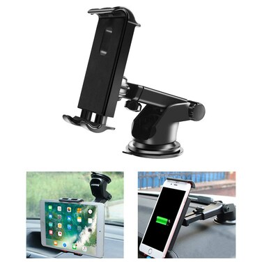 Car Tablet Mount Holder, Universal Dashboard Windshield Tablet Stand Cell Phone Holder Car Dash Mount Suction Cup Mount Compatible with iPad Pro/Air/Mini, iPhone, Galaxy Tab, All 4.7-10.5" Devices