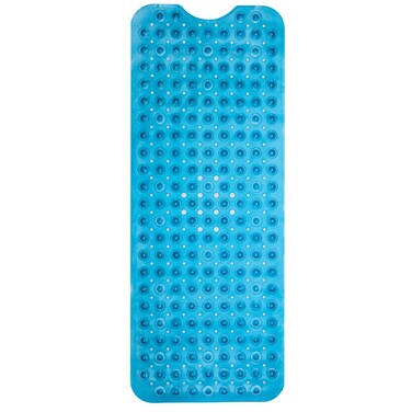ENKOSI Bath Mat - Large Non Slip Bathtub &amp; Shower Mat - Extra Long 40 x 16 Inch Bathroom Mats for Tub Nonslip Anti Slip Bathmats (40x16 Clear Blue 1-Pack)