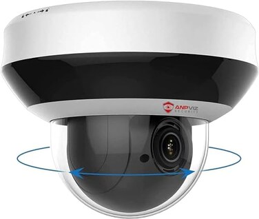 Anpviz 4MP PoE PTZ IP Camera with 4X Optical Zoom, 2560x1440@25fps, H.265+ Dome Security Camera, Perimeter Protection, Built-in Audio, Alarm, 330&deg; Pan 90&deg; Tilt, Card Slot, Guarding Vision(H Series)