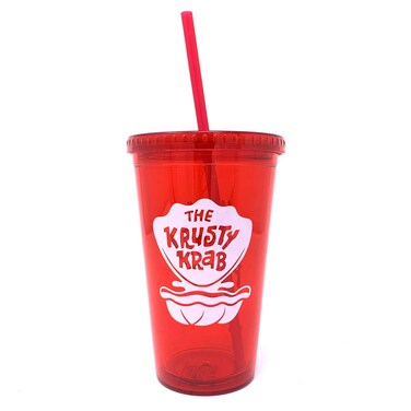 SpongeBob SquarePants Officially Licensed The Krusty Krab 16 oz Tumbler with Straw