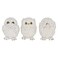 Nemesis Now Three Wise See No Evil Hear No Evil Speak No Evil Figurines, Adorable Hand-Painted Resin Collectibles and Gift - Owls