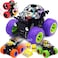 CozyBomB Friction Powered Monster Trucks Toys for Boys/Girls - Push and Go Car Truck Playset, Inertia Vehicle, Kids Birthday Christmas Party Supplies Gift 3 Years Old (Purple, Red, Orange, Green)