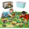 Dinosaur Toys with Dinosaur Figures, Activity Play Mat &amp; Trees for Creating a Dino World Including T-Rex, Triceratops, etc, Perfect Dinosaur Playset for 3,4,5,6 Years Old Kids, Boys &amp; Girls
