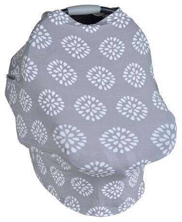 Nuby Carrier Car Seat Cover and Shopping Cart Cover - Multipurpose can be Used as Nursing Cover and Scarf