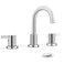 Phiestina Widespread Bathroom Sink Faucet, 3 Hole 8 Inch Chrome Finish, Modern Vanity Faucet with Metal Pop Up Drain, WF015-1-C