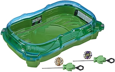 Beyblade Burst Turbo Slingshock Cross Collision Battle Set - Complete Set with Burst Beystadium, Battling Tops, &amp; Launchers Game - Age 8+