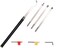 Carbide Tipped Wood Turning tools set Lathe Rougher Finisher Detailer Swan Neck Hollower Tools and Interchangeable Aluminum Alloy Grip Handle with Diamond Round Square Carbide Inserts AT04