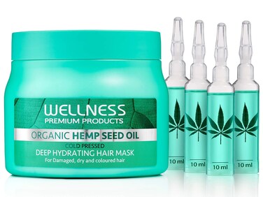Wellness Premium Products Organic Hemp Seed Oil - Deep Hydrating Mask &amp; Ampoule Treatment (500ml)