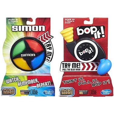 Simon Micro Series Game + Bop It Micro Series Game &ndash; Bundle of 2 Games