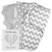 Comfy Cubs Easy Swaddle Blanket, 3 Pack - 100% Cotton Newborn Wrap, Small for 0-3 Months Infants, with Adjustable Velcro, Breathable and Durable Sleep Sack for Babies - Grey