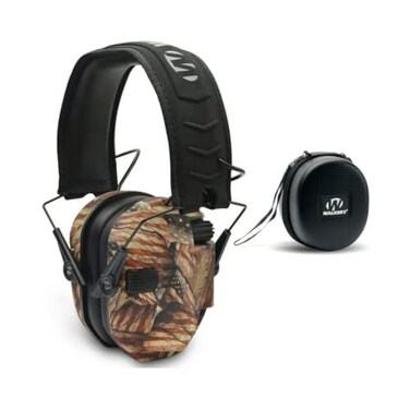 Walker's Razor Slim Electronic Shooting Hearing Protection Muff (Sound Amplification and Suppression) with Protective Case