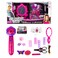 Toysery Pretend Play Kids Dressing Table, Princess Vanity Dresser Table Set, Little Girl Portable Makeup Table Toddler Toy with Lights, Sounds, Beauty Mirror, Fashion and Makeup Accessories Tool Kit
