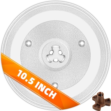 10.5'' Microwave Glass Tray Compatible with Hamilton Beach - The Exact Replacement Part of 252100500497/HB-P90D23/HB-P90D23A/HBP90D23 - Dishwasher Safe