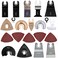 64PC Oscillating Tool Blades, Oscillating Multitool Saw Blades Accessories Kit