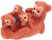 Playmaker Toys Rubber Monkey Family Set of 4 Baby Bath Toys