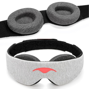 Manta Sleep Mask - 100% Light Blocking Eye Mask, Adjustable Sleeping Mask with Detachable Eye Cups, Ultra Comfortable for Women &amp; Men, Zero Pressure on Lashes, Perfect for Deep Rest/Travel/Shift Work