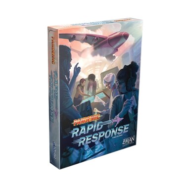Z-Man Games Pandemic Rapid Response Board Game   Family Board Game   Board Game for Adults and Family   Cooperative Board Game   Ages 8+   2 to 4 players   Average Playtime 20 minutes   Made by