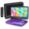 SUNPIN 12.5" Portable DVD Player with 10.5" HD Swivel Screen,DVD Player 5 Hours Long Lasting Battery,DVD Player for Car Headrest Mount Case,Car Charger,Power Adaptor,for USB/SD/DVD/Sync TV,Purple