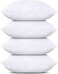 Utopia Bedding Throw Pillows (Set of 4, White), 16 x 16 Inches Pillows for Sofa, Bed and Couch Decorative Stuffer Pillow