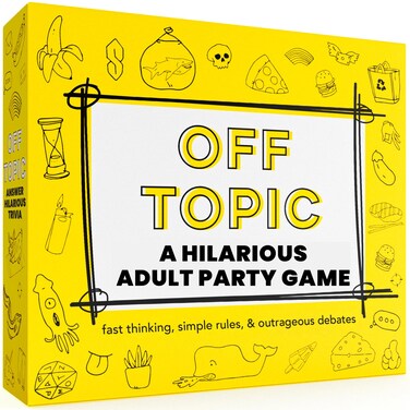 OFF TOPIC Party Game for Adults - Fun Adult Board Games for Groups of 2-8 Players - Hilarious Game Night Card Game for Friends, Family &amp; More