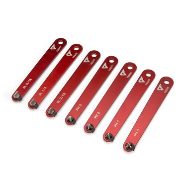 Steelman Pro 7-Piece, Low Profile Phillips and Slotted Screwdriver Set, Diamond-Tipped, SL3/16, SL1/4, SL5/16, PH0, PH1, PH2, and PH3 Sizes, Nylon Storage Case Included