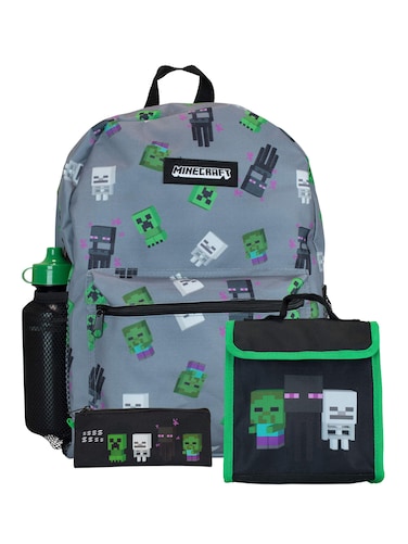 Minecraft Backpack and Lunch Bag Set for Boys   Creeper Pencil Case and Kids Water Bottle   4 Piece Backpacks Sets for School