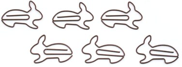 Butler in the Home Bunny Rabbit Shaped Paper Clips Great for Paper Clip Collectors or Office Gift - Comes in Round Tin with Lid and Gift Box (Brown 100 Count)