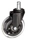 AmazonCommercial 3-Inch Transparent Swinvel Caster, Black, 5-Pack