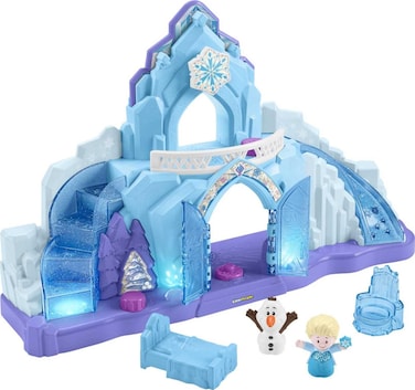 Fisher-Price Little People Toddler Toy Disney Frozen Elsa&rsquo;s Ice Palace Musical Playset with Figures for Pretend Play Kids Ages 18+ Months​
